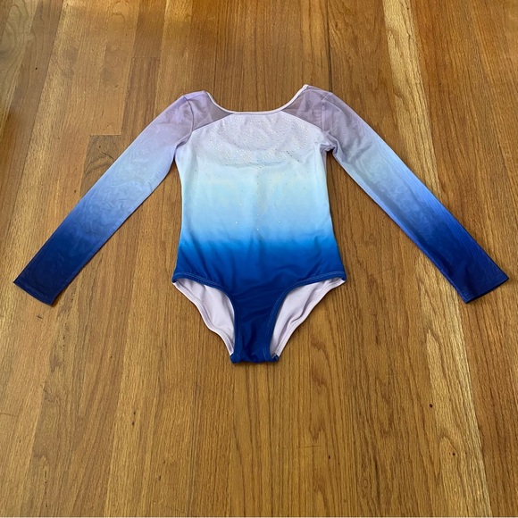 Justice By Collection Color Block Rhinestone Leotard - Picture 1 of 6